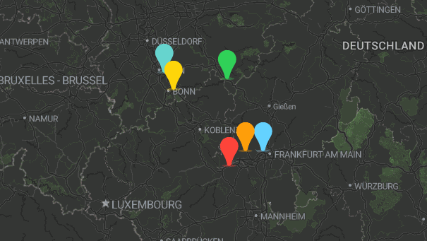 Map of company locations
