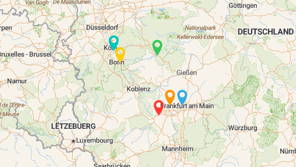 Map of company locations