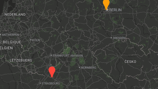 Map of company locations
