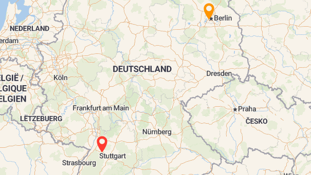 Map of company locations