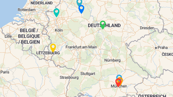 Map of company locations