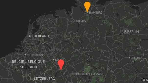 Map of company locations