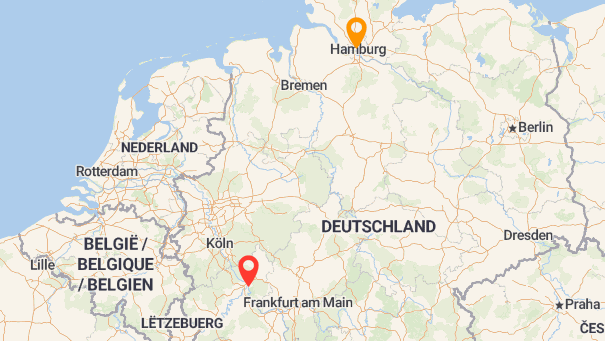 Map of company locations