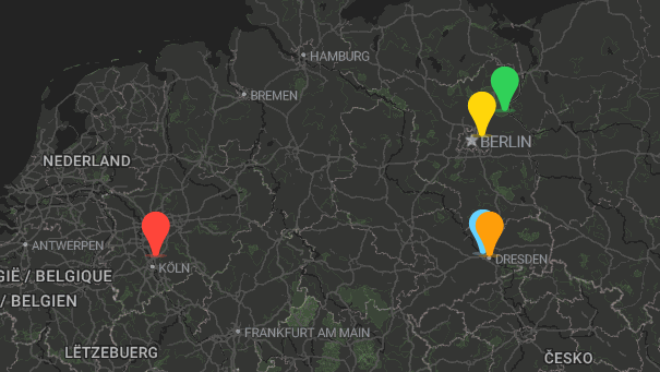 Map of company locations