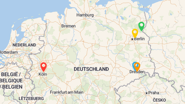 Map of company locations