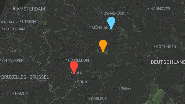 Map of company locations
