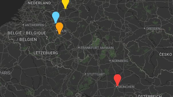 Map of company locations