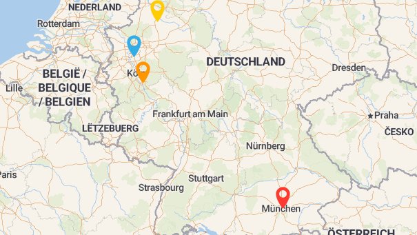 Map of company locations