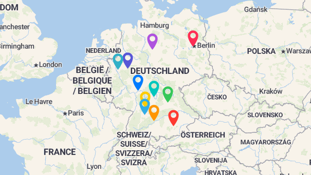 Map of company locations