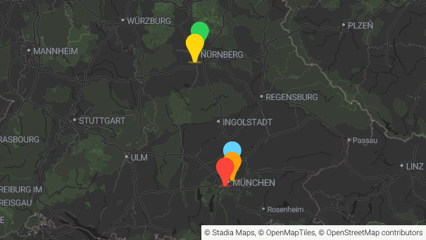 Map of company locations