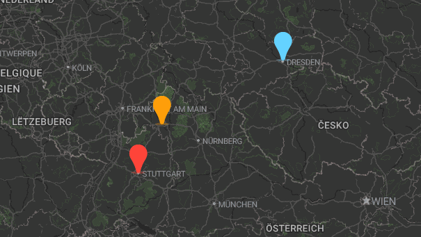 Map of company locations