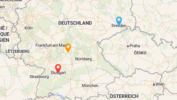 Map of company locations
