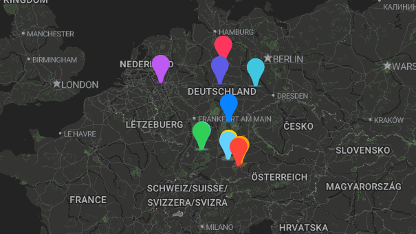 Map of company locations