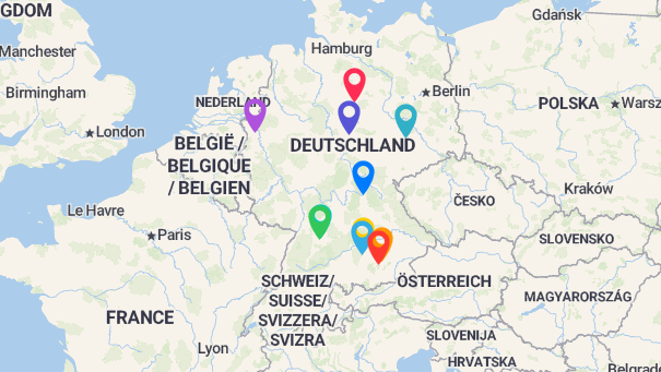 Map of company locations