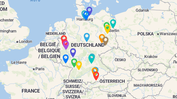 Map of company locations
