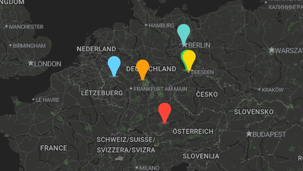 Map of company locations
