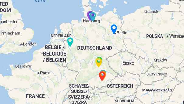 Map of company locations