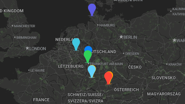Map of company locations