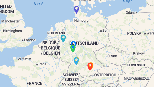 Map of company locations