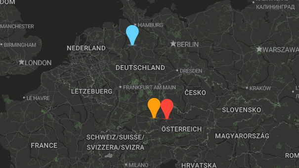 Map of company locations