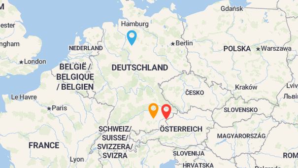 Map of company locations
