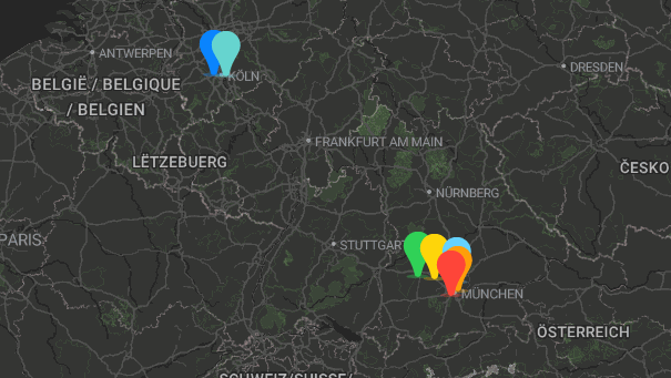 Map of company locations