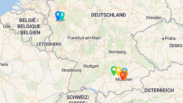 Map of company locations