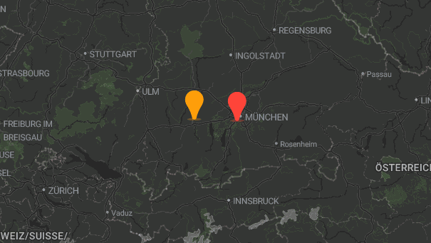 Map of company locations