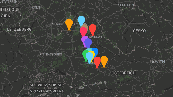 Map of company locations