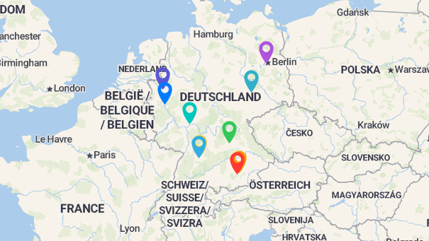 Map of company locations