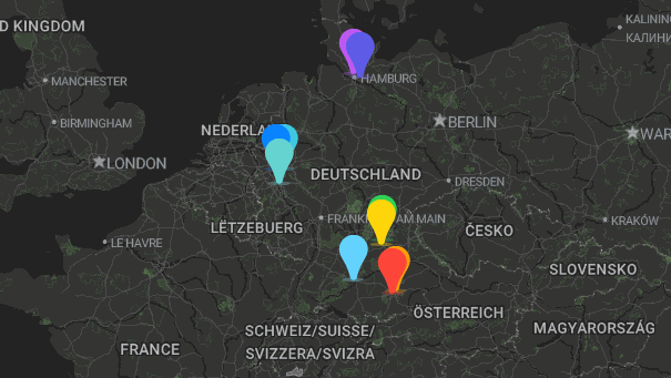 Map of company locations