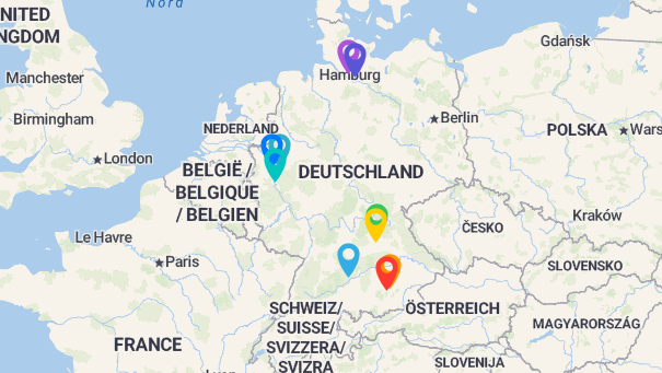 Map of company locations
