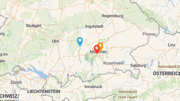Map of company locations