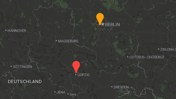 Map of company locations