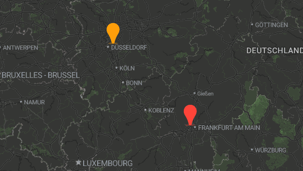 Map of company locations