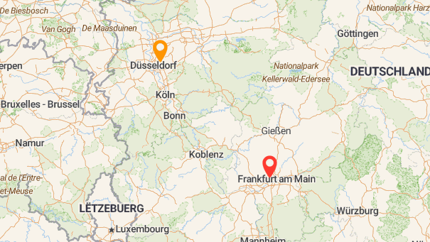 Map of company locations