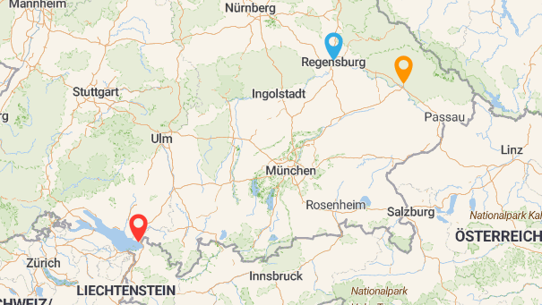 Map of company locations