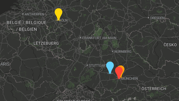 Map of company locations