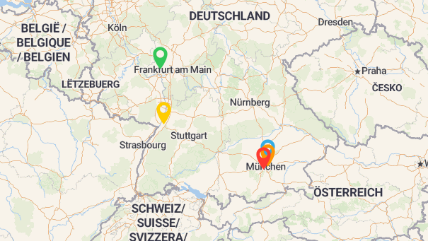 Map of company locations