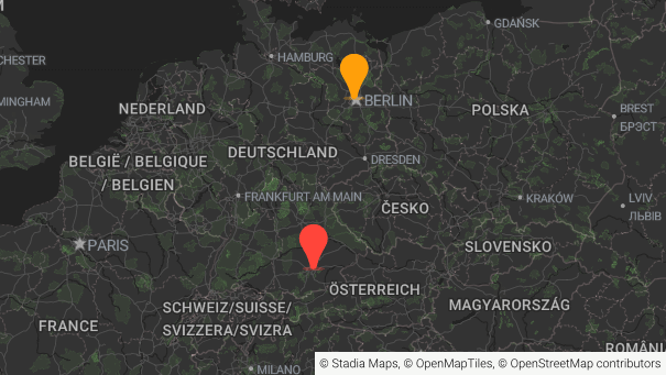 Map of company locations