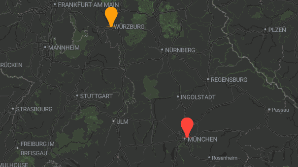 Map of company locations