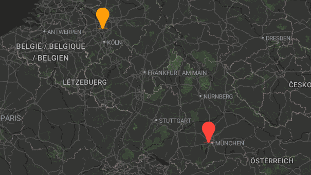 Map of company locations