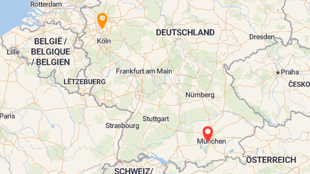 Map of company locations