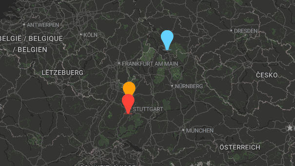 Map of company locations