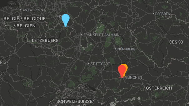 Map of company locations