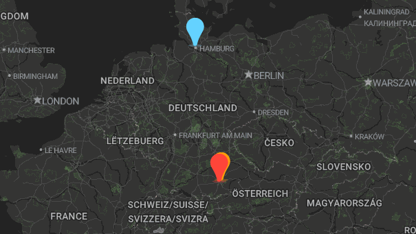 Map of company locations