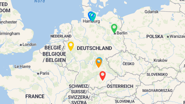 Map of company locations