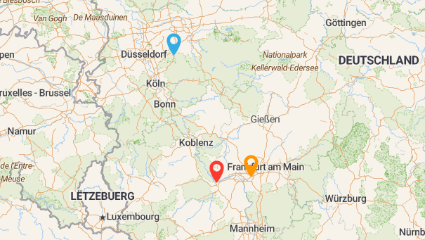 Map of company locations