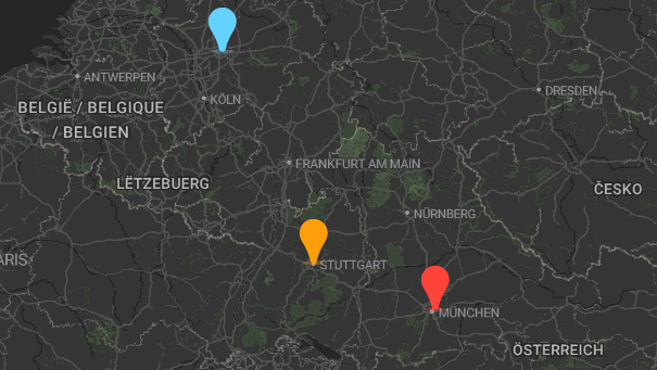 Map of company locations