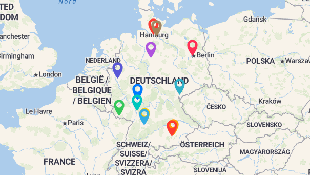 Map of company locations